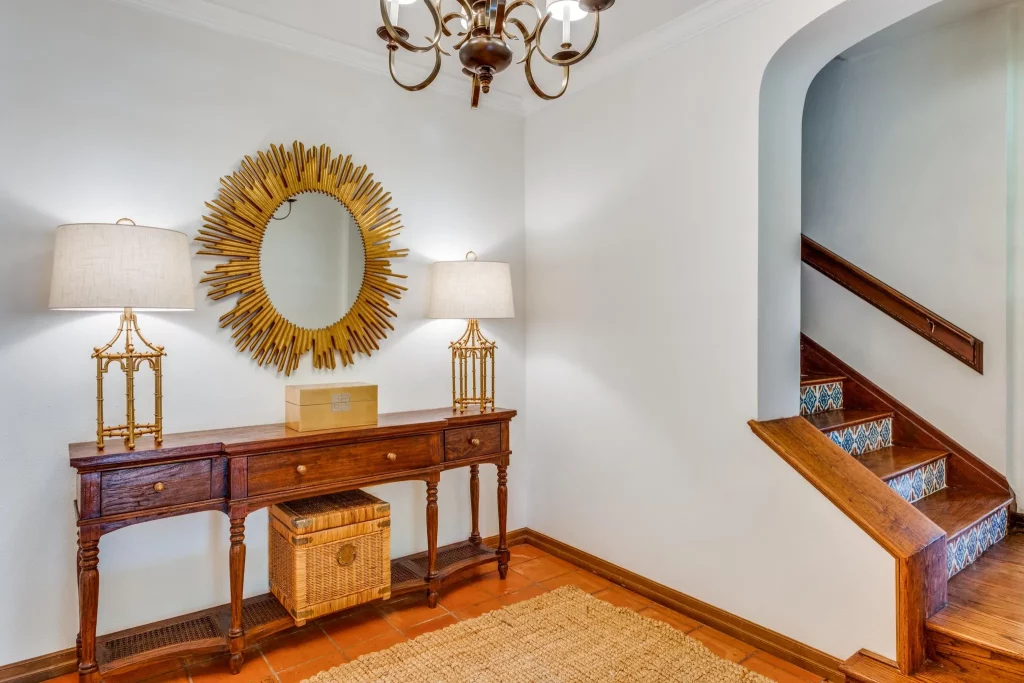 Spanish tile on the entry steps. 