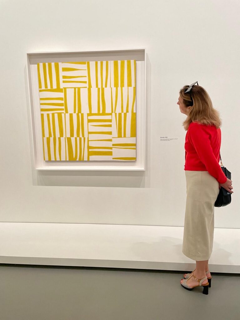 Donatella examines Ellsworth Kelly's "Gironde," 1951 masterpiece 