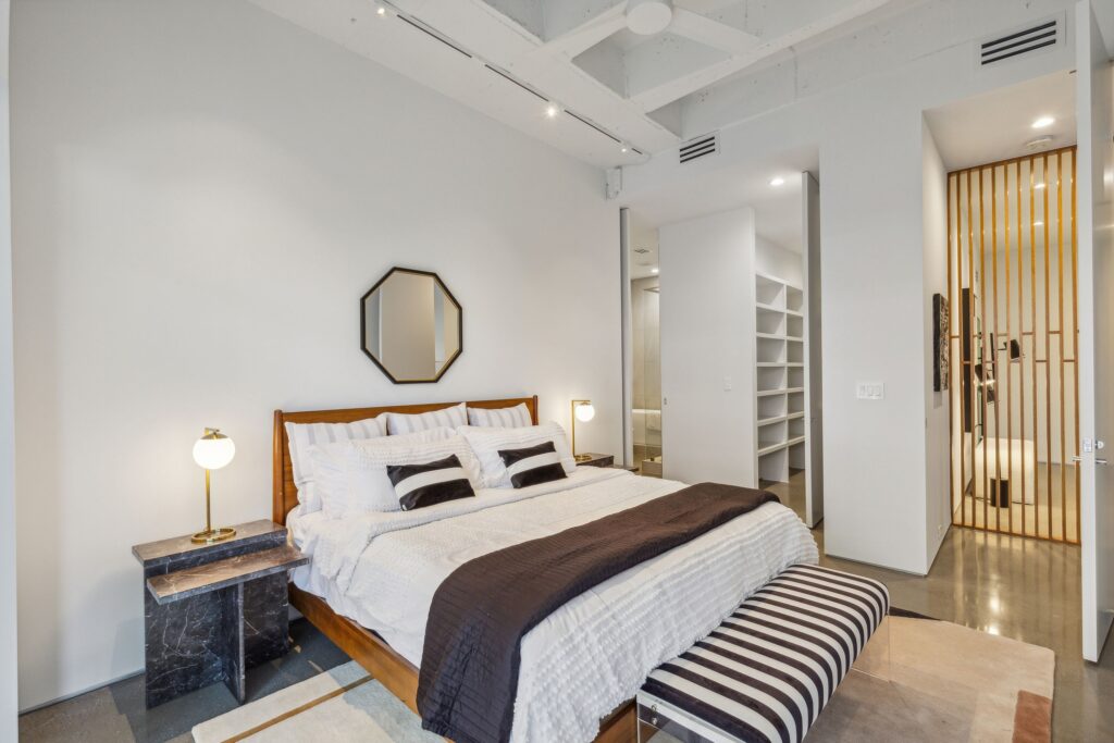 One of two large bedrooms with walk-in closets. 
