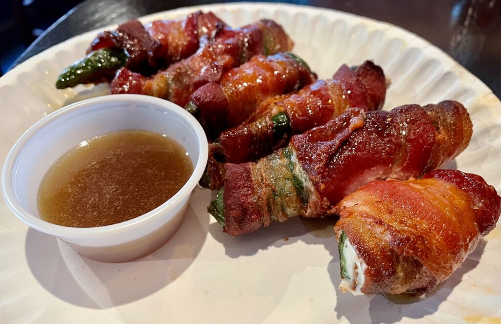 Jalapeño poppers glazed with salted brown sugar and honey butter. (Photo by Courtney Dabney)