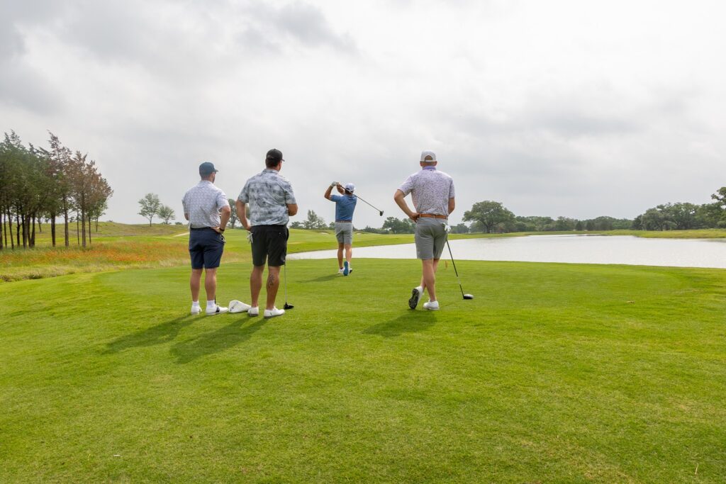 Golfers on The Covey during the Big Easy Ranch Shootout fundraiser.
