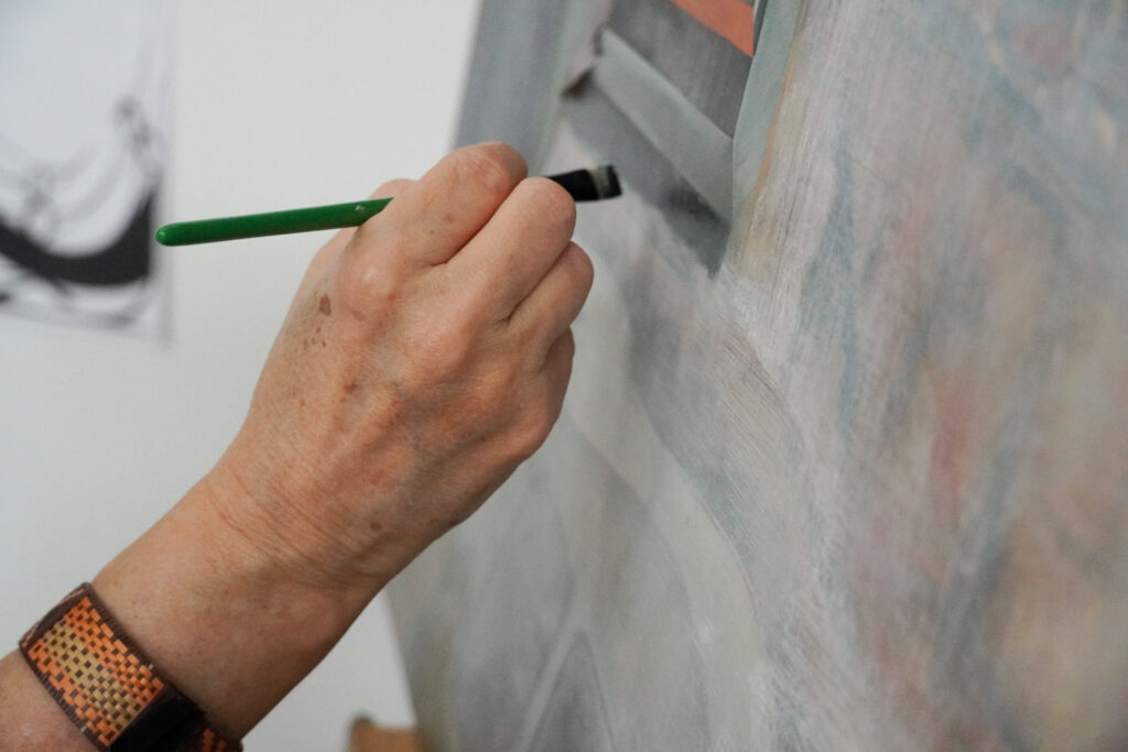 Arielle Masson in the studio (Photo courtesy of MFAH)