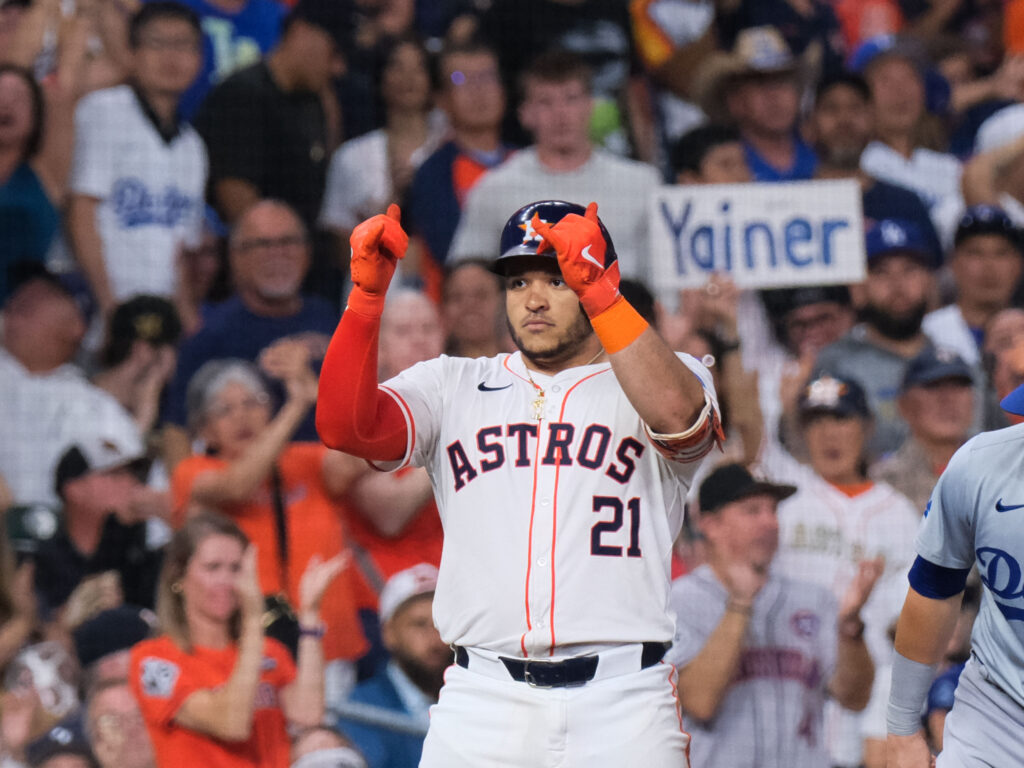Astros catcher Yainer Diaz continues to rake. (Photo by F. Carter Smith)