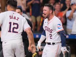 Alex Bregman stunned the LA Dodgers wth a ninth inning walkoff. But he made winning plays all weekend. As usual. (Photo by F. Carter Smith)
