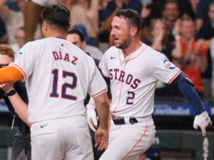 The Houston Astros beat the Los Angeles Dodgers behind the walk-off 9th inning home run y Alex Bergman, and hits by Yainer Diaz, at Minute Maid Park, Saturday July 27, 2024.
