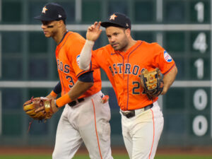 The Houston Astros beat the Miami Marlins then the Texas Rangers behind Hunter Brown, Yordan Alvarez and Jose Altuve at Minute Maid Park