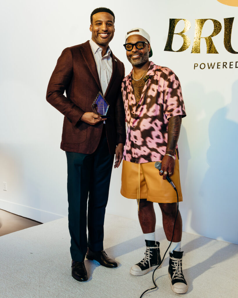 Councilman Edward Pollard, Kevin Barnett at CoolxDad Real-Time Brunch (Photo by William Issac)