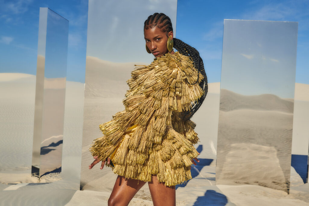 'The Lion King' inspired fashion by Balmain in partnership with Disney in celebration of the 30th anniversary of the film. (Photo by Joel Anderson)
