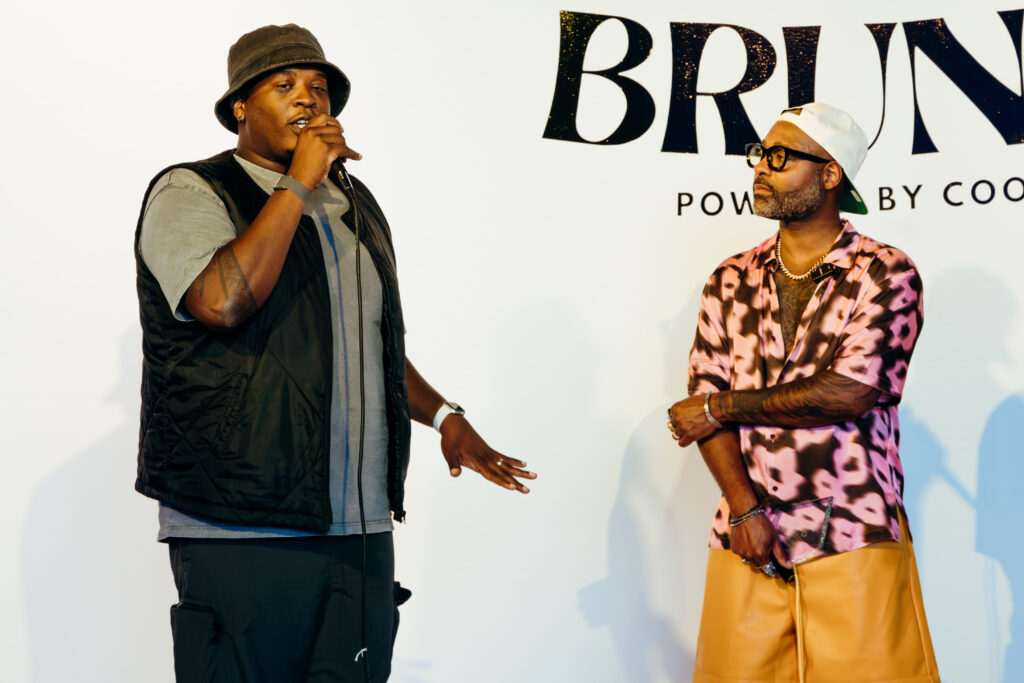 Douglas Johnson, Kevin Barnett at CoolxDad Real-Time Brunch (Photo by William Issac)