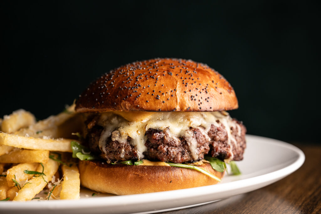 An au jus burger created at Duchess in Uptown Park is part of the Houston Restaurant Weeks fun. (Photo by Jenn Duncan)