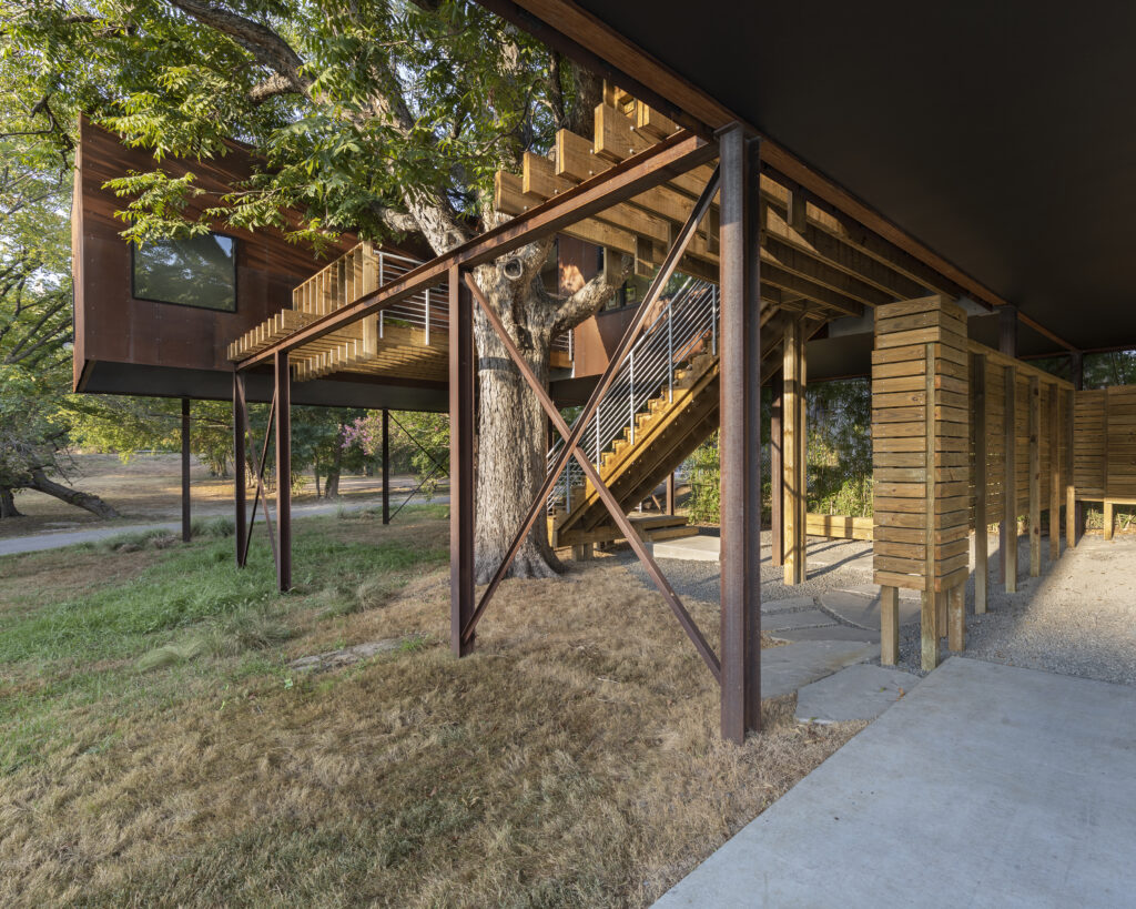 Scott Strasser's 'House in the Air' at 1002 Edwards in the First Ward Arts District (Photo by FCharles Photography)