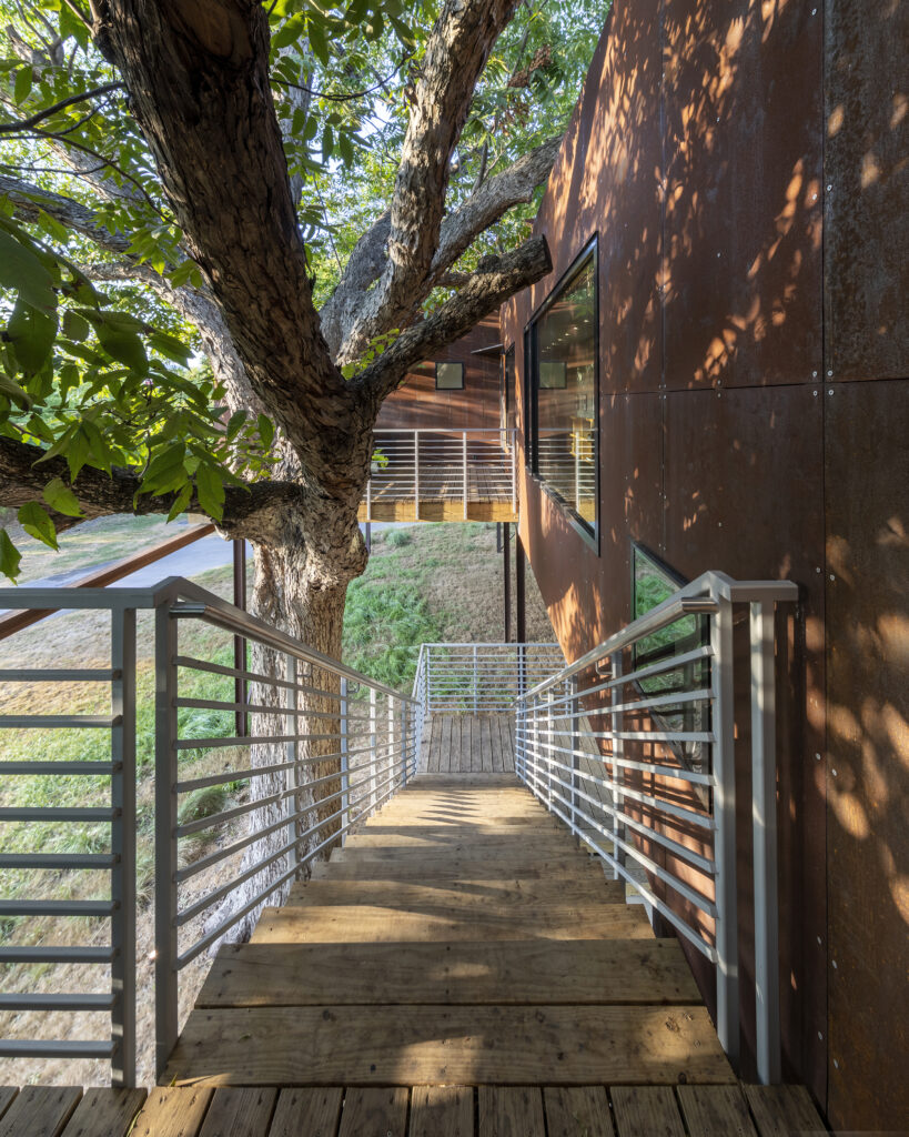 Scott Strasser's 'House in the Air' at 1002 Edwards in the First Ward Arts District (Photo by FCharles Photography)