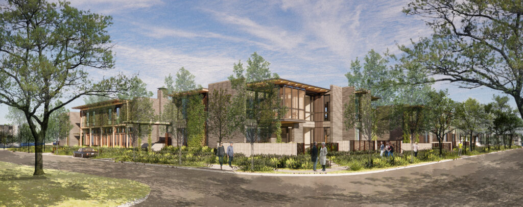 Houston's new Hotel Saint Augustine now taking reservations for stays. (Rendering courtesy of Lake|Flato Architects and Ten Eyck Landscape Architect)