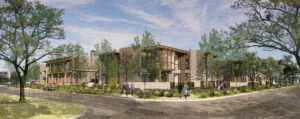 Hotel Saint Augustine – Exterior Rendering 2 – Image courtesy of Lake Flato Architects and Ten Eyck Landscape Architect
