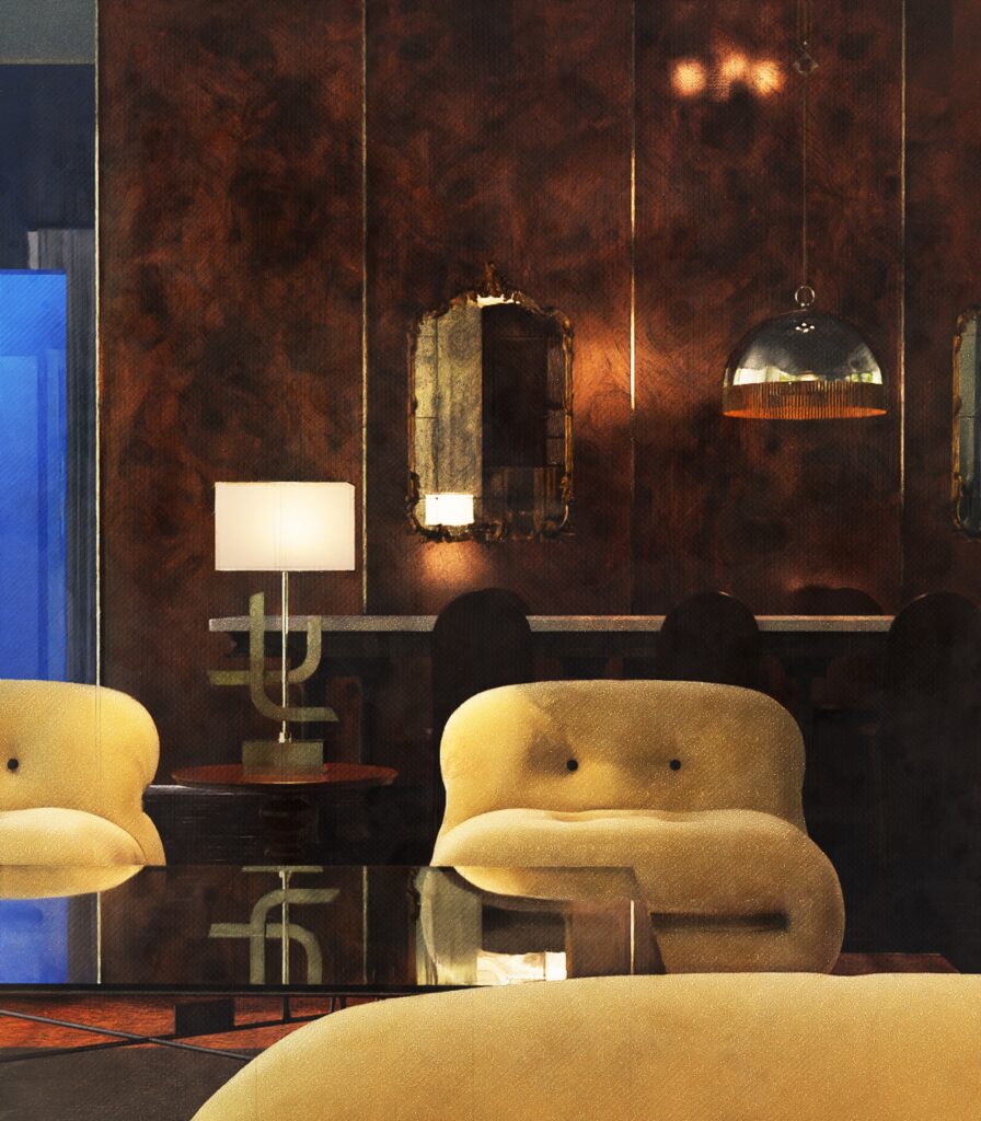 Hotel Saint Augustine lobby in Houston's Montrose neighborhood (Rendering courtesy of Post Company)