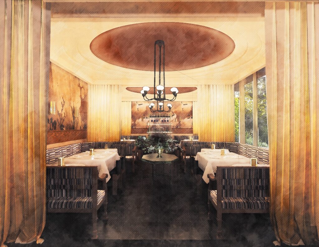 Chef Aaron Bludorn's Restaurant Perseid in Hotel Saint Augustine set to open in Mid-November.  (Rendering courtesy of Post Company)