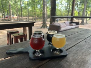 B-52 brewery sits on a shaded, three acre property just off 105 in Conroe. It is one of the best brewpubs in The Woodlands area. (Photo by Laura Landsbaum)