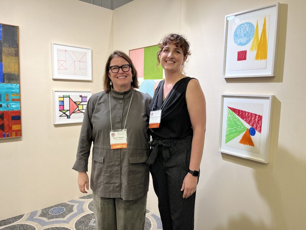 Inman Gallery's Kerry Inman, Mariah Wisniowski of the LaSelle Foundation at CASETA 2024 (Photo by Jenna Baer)