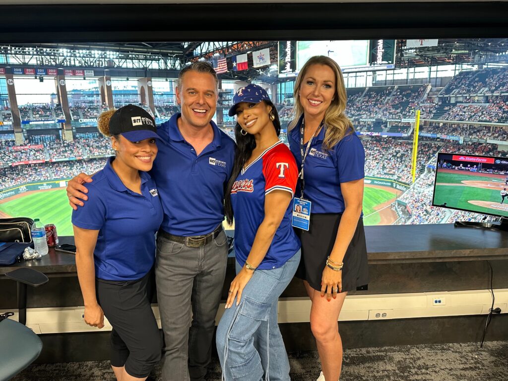 CBS morning show anchors Ashley Moss, Scott Padgett, Carmen Blackwell, and Madison Sawyer