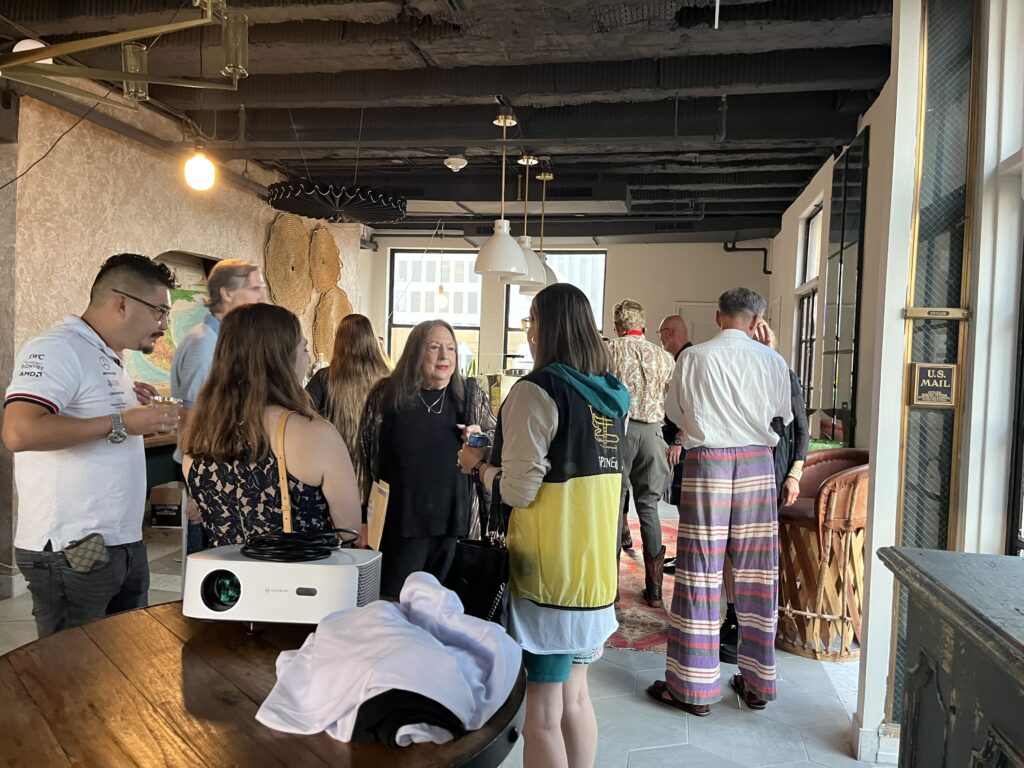 The scene during Kaze Burning Man  fundraiser at Esperson Building. (Photo by Jenna Baer)