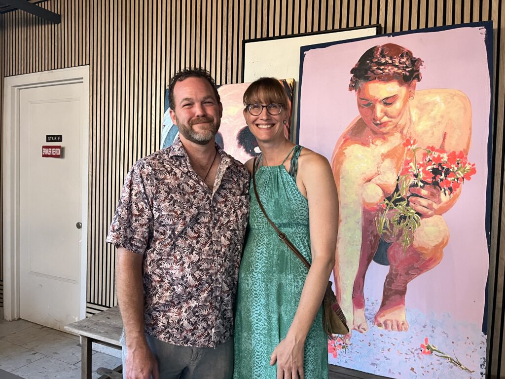 Ty Gavin, Annie Powers at Kaze Fundraiser at Esperson Building. (Photo by Jenna Baer)