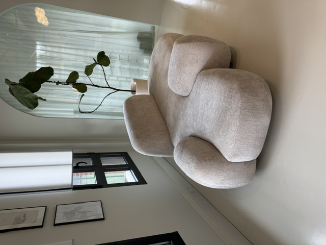 A comfy couch at Mathieu Lehanneur's The Factory. (Photo by Donatella Benckenstein)