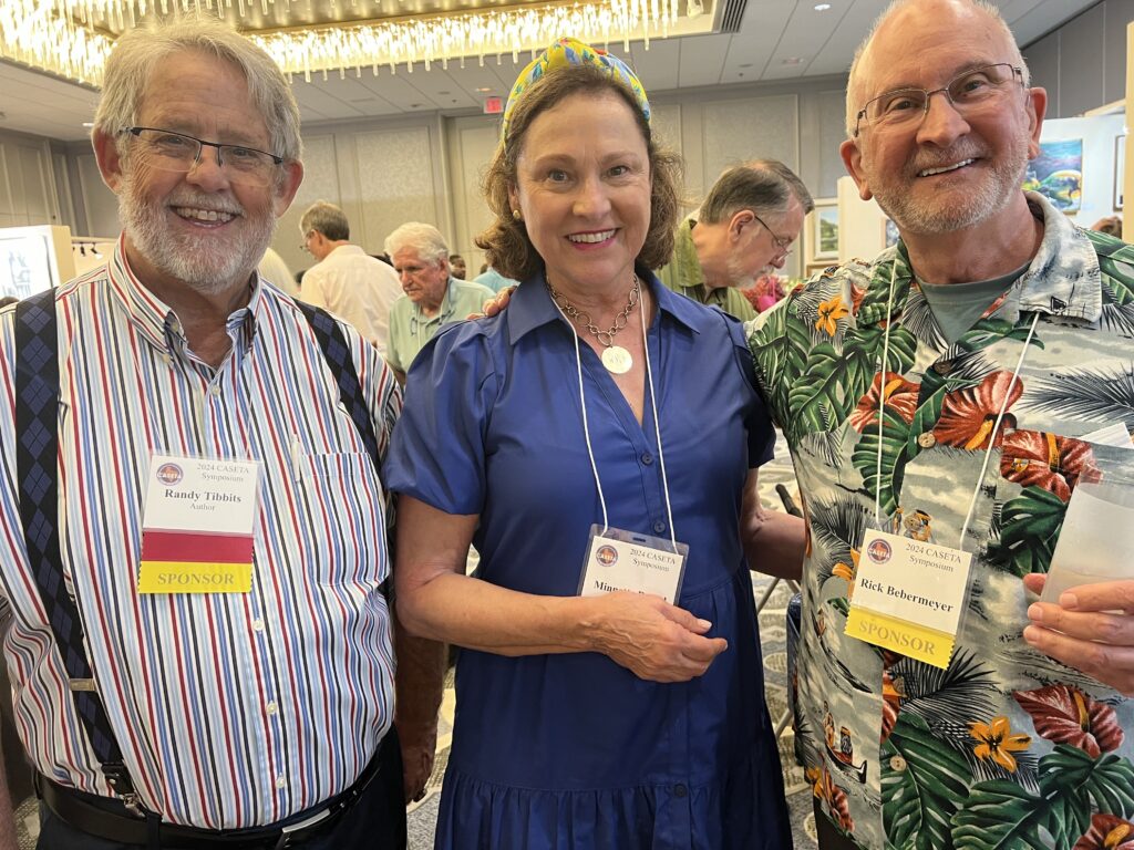 Randy Tibbits, Minnette Boesel, Rick Bebermeyer at CASETA 2024 (Photo by Catherine D. Anspon)