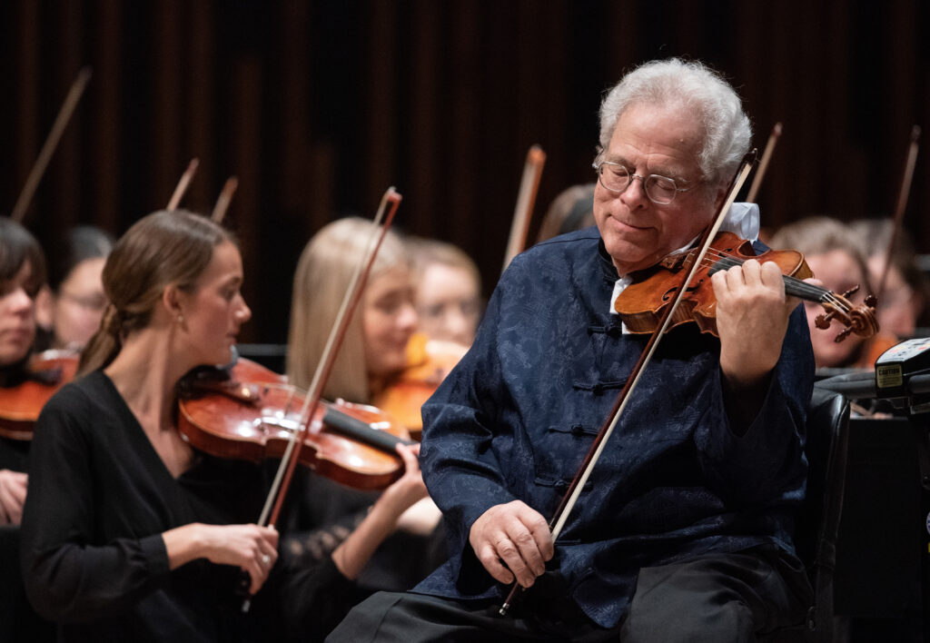 Itzhak Perlman performs Beethoven's Violin Concerto with the BYU Philharmonic Orchestra at the de Jong Concert Hall on BYU's Campus, January 9, 2020. (Photo by Jaren Wilkey/BYU)