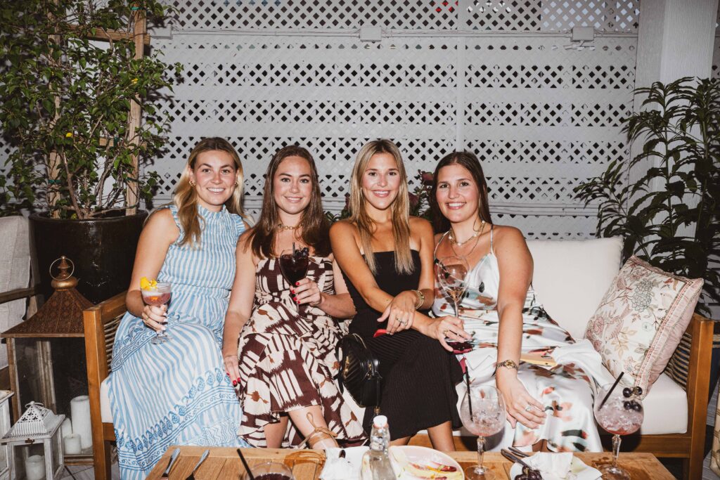 Jackie Heston, Sarah Murchison, Addy Ayala, Blakeley Cranfield at the opening party for Sophie Cocktail & Terrace Bar