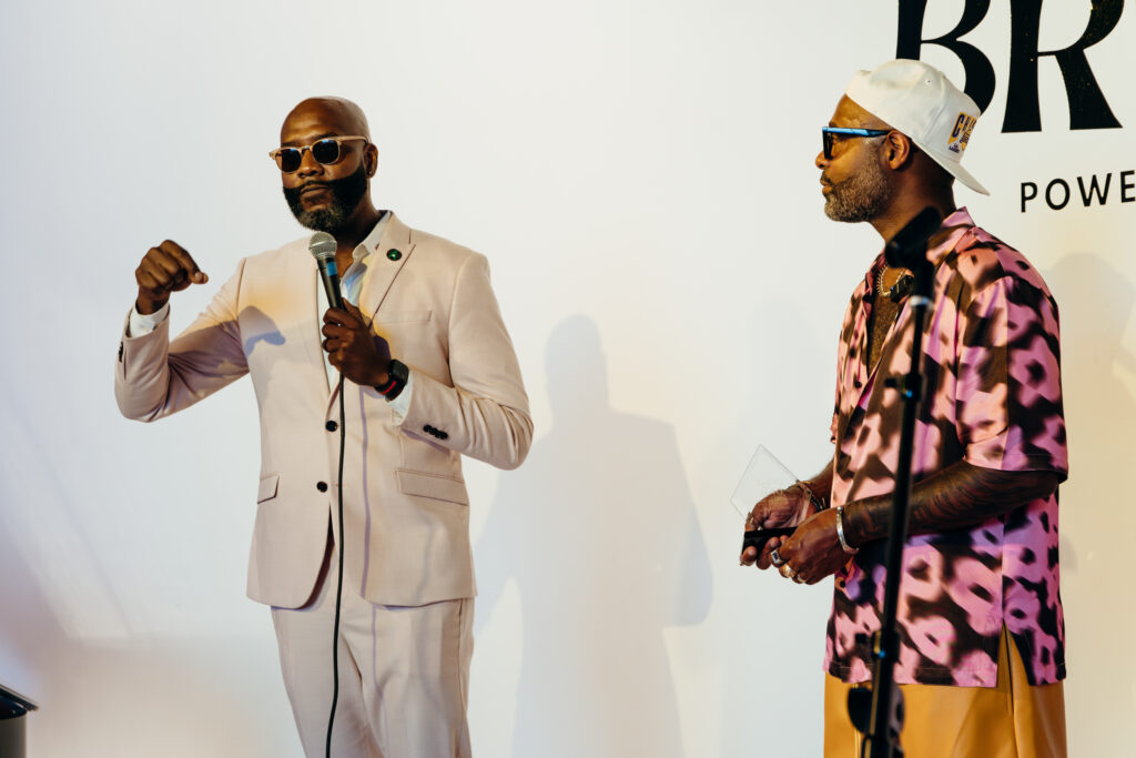 Jamail Johnson, Kevin Barnett at CoolxDad Real-Time Brunch (Photo by William Issac)
