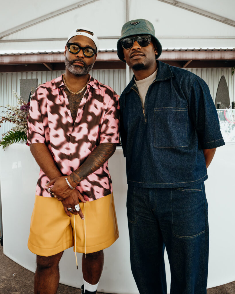 Kevin Barnett, Designer MarcoAntonio at CoolxDad Real-Time Brunch (Photo by William Issac)