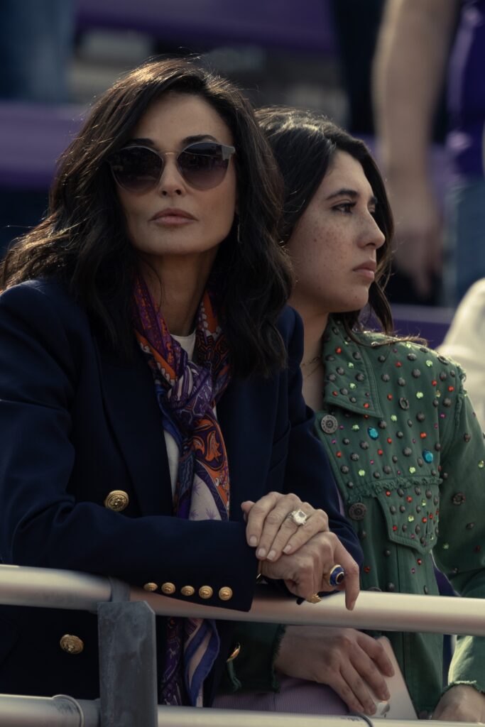 Demi Moore as mama bear and TCU parent in "Landman."