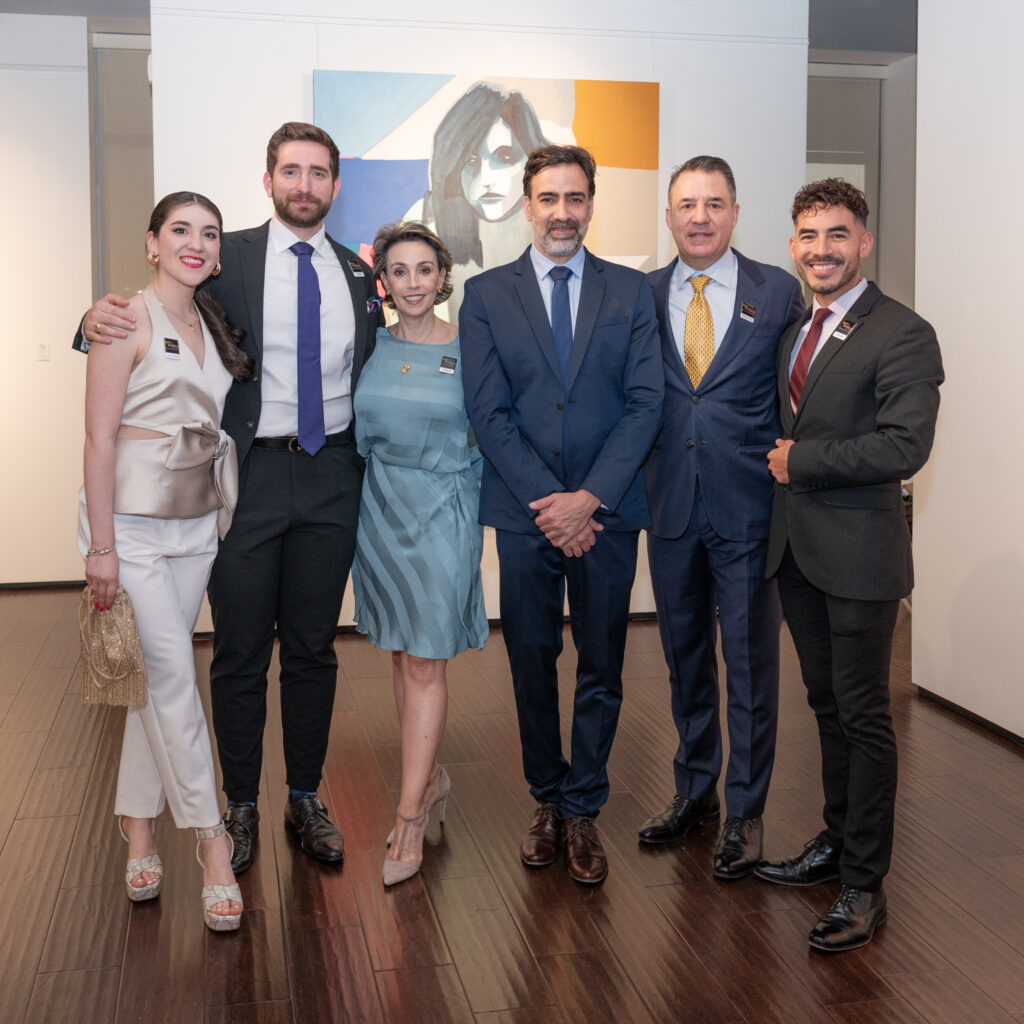 Maria Fernanda Zapiain, Mauricio Sampogna, Liliana Molina, artist Anibal Vallejo, Mauricio Vallejo, Josue Salazar [Credit: Paul Davis]