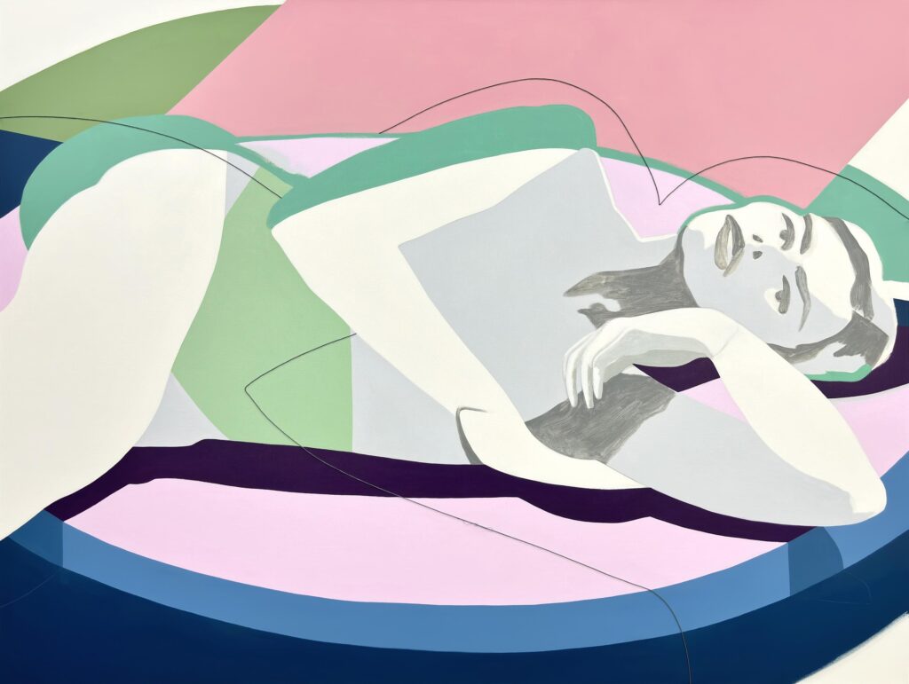 Vallejo veers away from formal configuration in his painting, Untitled #678.