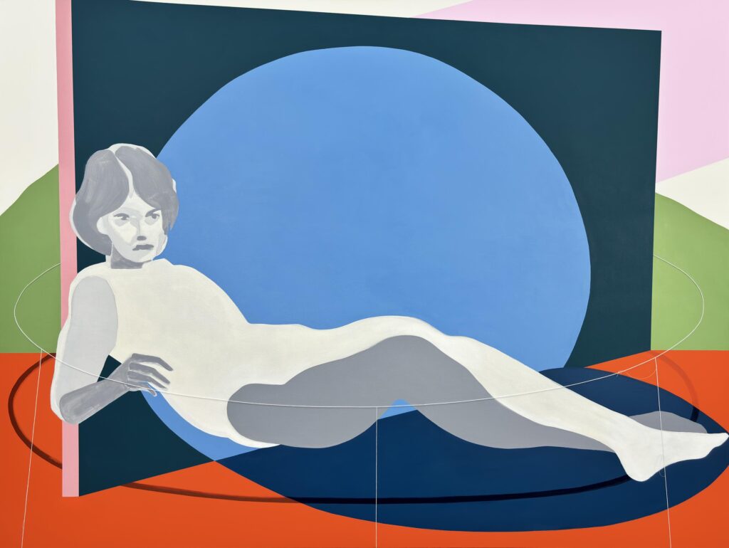 Colombian artist Aníbal Vallejo’s signature painting Untitled #679 is part of the Houston exhibition, “The Figure Unraveled: The Seen and Unseen.”