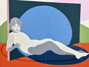 Colombian artist Aníbal Vallejo’s signature painting Untitled #679 is part of the Houston exhibition, “The Figure Unraveled: The Seen and Unseen.”
