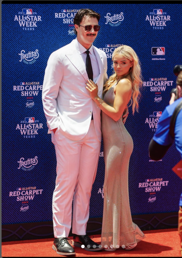 Paul Skenes and Livvy Dunne enjoyed a red carpet worthy moment at the MLB All-Star Game festivities. (@livvydunne)