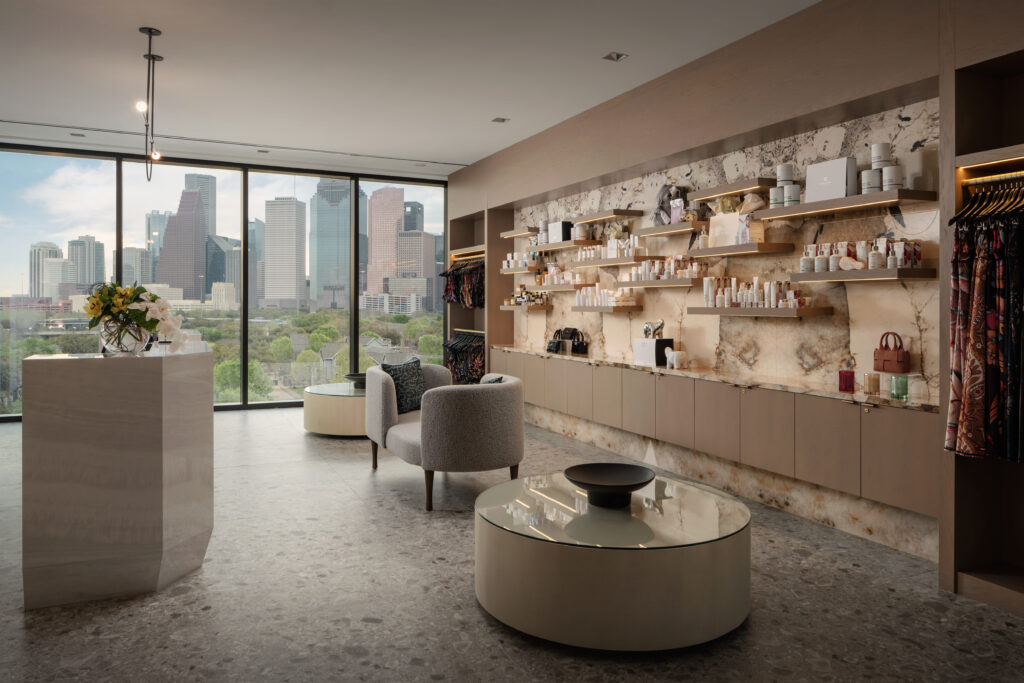 The retail area at the Thompson Spa at Thompson Houston