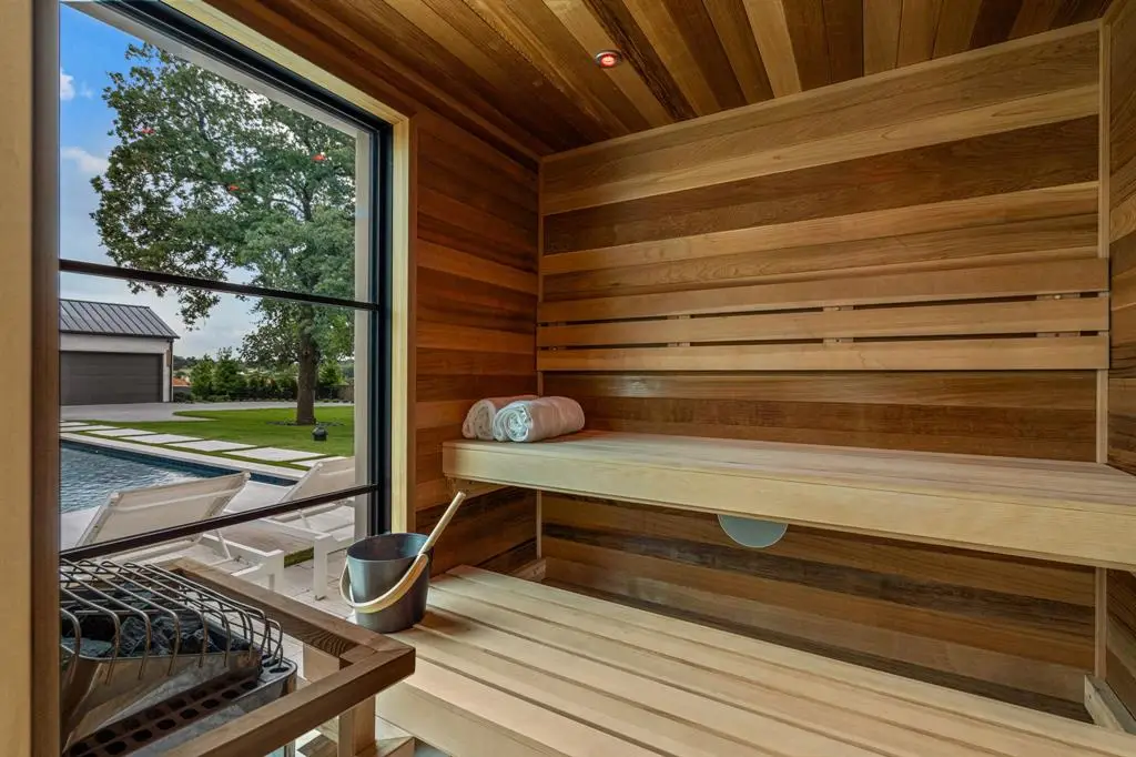 The sauna at 1901 Meadow View Court.