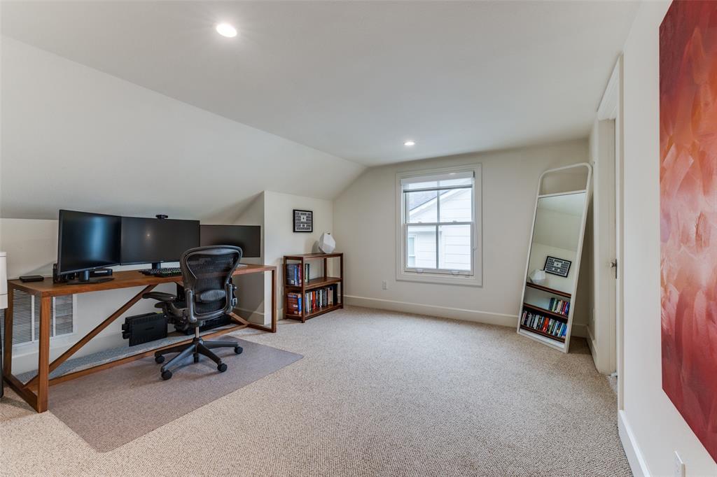 The primary suite's private office.  (Photo by Micalizzi Real Estate)