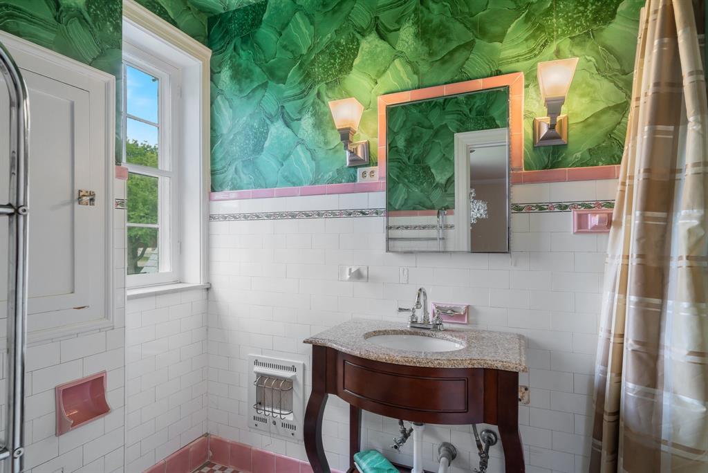 One of several unique bathrooms in the home.