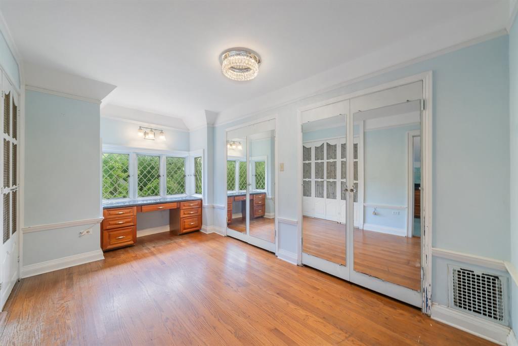 A massive walk-in closet.