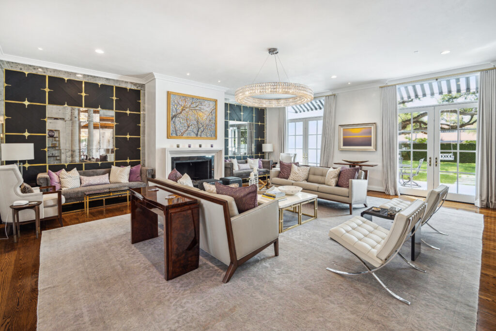 One of many rooms for entertaining in the former River Oaks home of Gov. John B. Connally Jr. (Photo by TK Images for Compass)