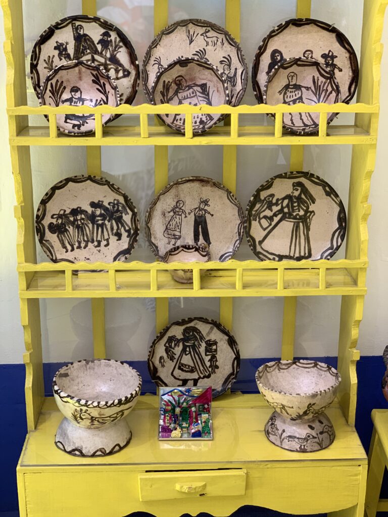 Plates in Kahlo and Rivera's kitchen