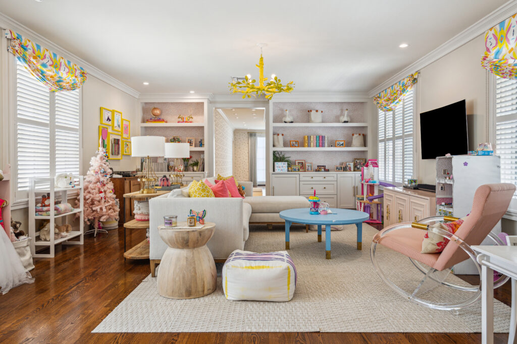 A family game room in the former River Oaks home of Gov. John B. Connally Jr. (Photo by TK Images for Compass)