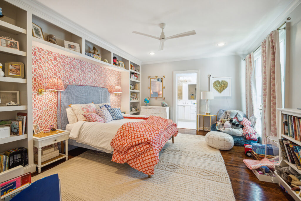 One of five bedrooms in the former River Oaks home of Gov. John B. Connally Jr. (Photo by TK Images for Compass)