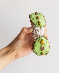 The Sicilian Baker – pistachio cannoli