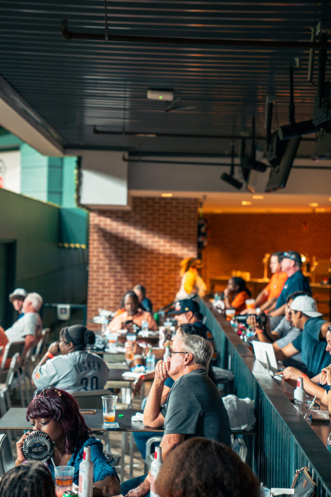 The Field Club at Minute Maid Park is a very unique place to watch a game. (Photo by Apollo Media, courtesy Houston Hospice)