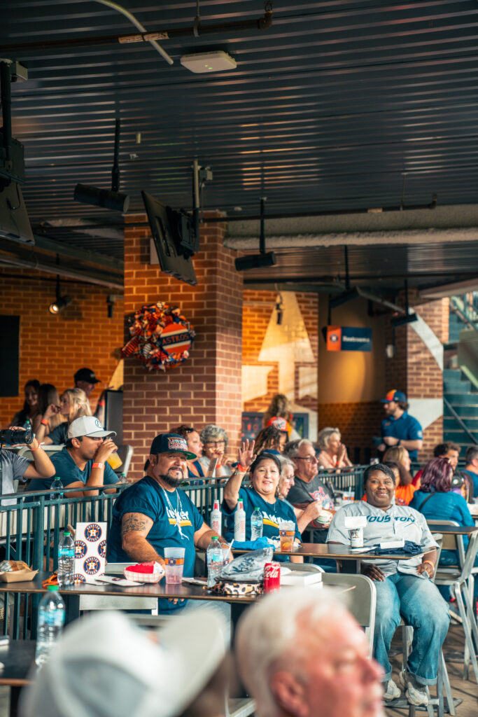 The Kyle Tucker Foundation and Houston Hospice took over the Field Club at a recent Astros game, giving hospice workers a different view. (Photo by Apollo Media, courtesy Houston Hospice)