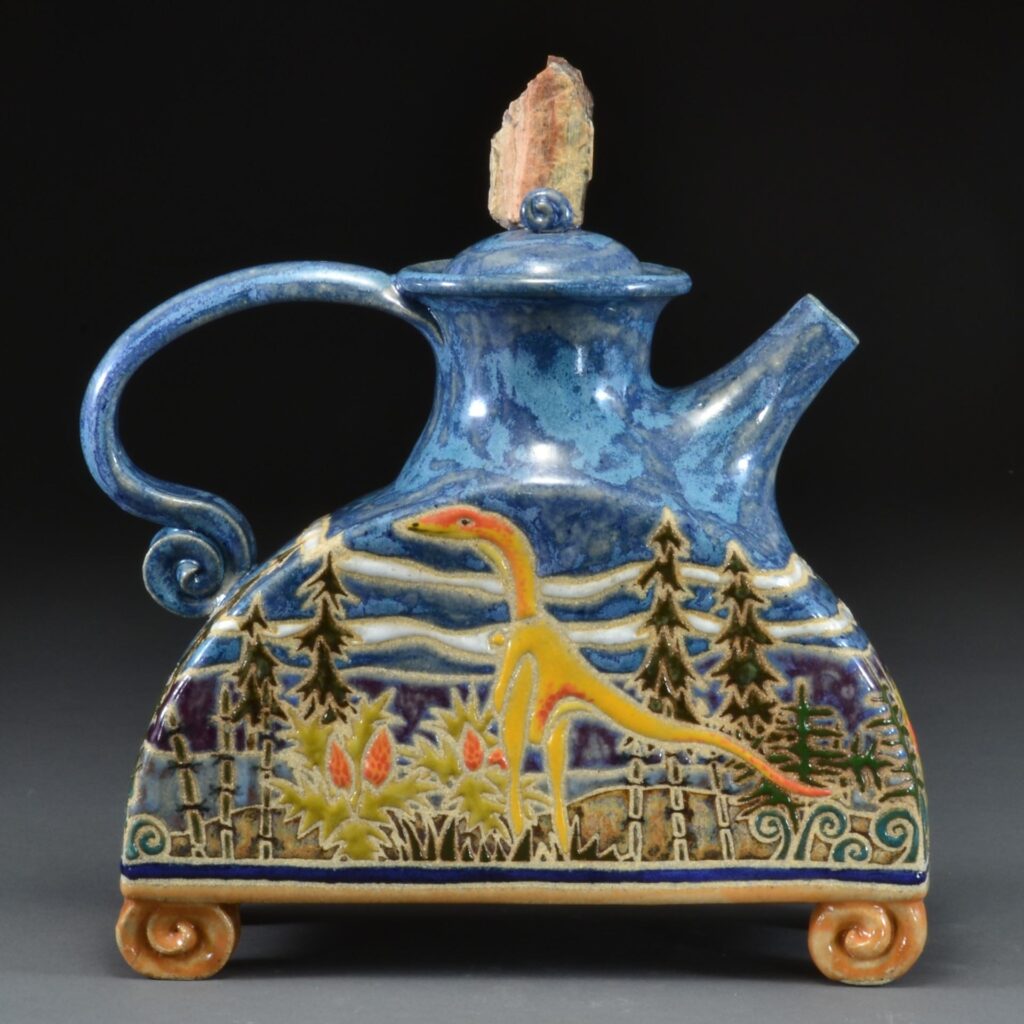 Cathra-Anne Barker's decorations feature wax-resist with polychrome washes, all crafted from scratch. She will be part of the Texas Fine Craft Show in The Woodlands. (Photo courtesy of Cathra-Anne Barker)